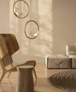 Online Sklep Kaja Efektowna lampa wisząca ledowa MOD327PL-L5BS3K z serii LUNARE | Kaja mosiądz