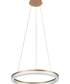 Outlet Sklep Kaja Efektowna lampa wisząca LP-033/1P L GD CRISTAL TRIANGLE MIDWAY | Kaja