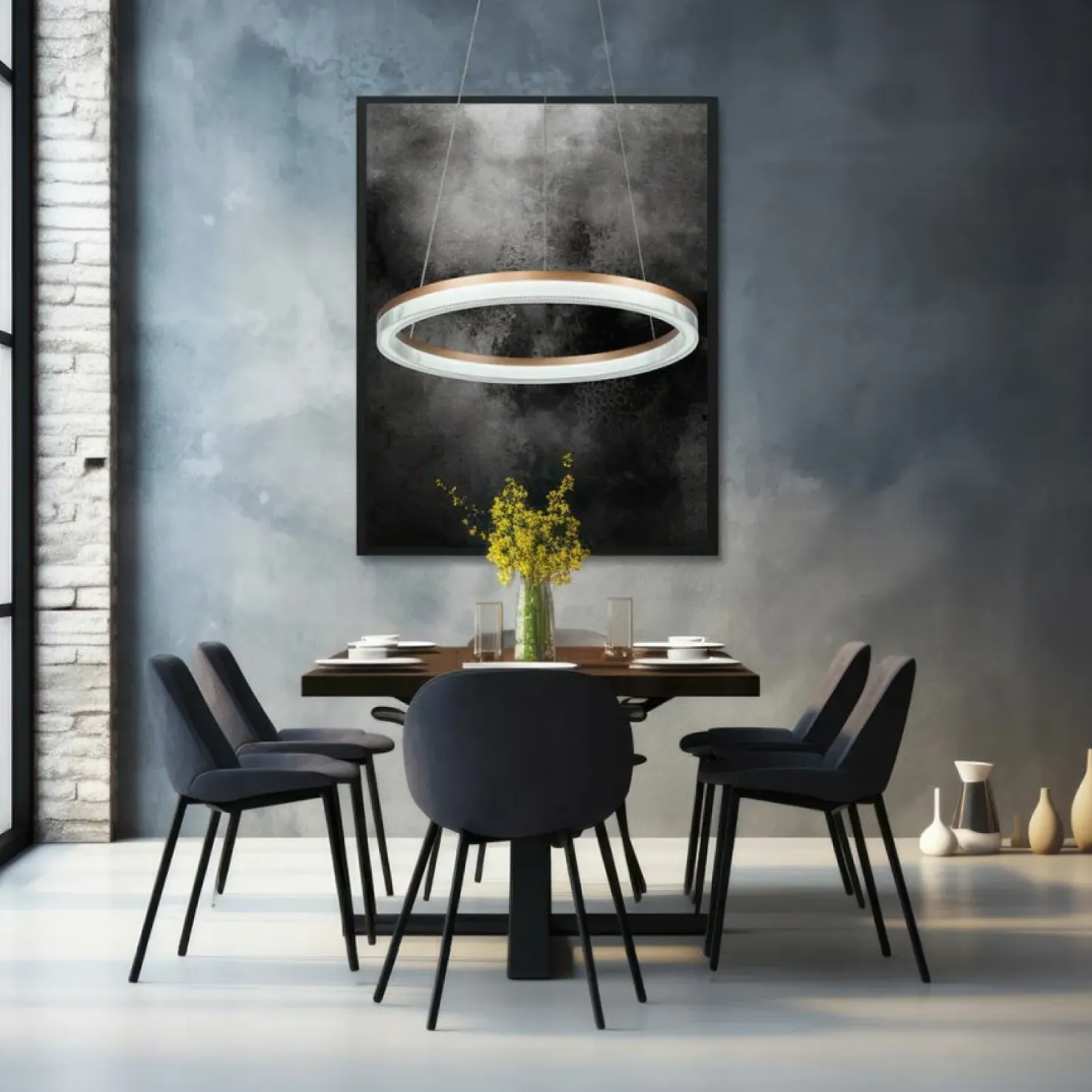 Outlet Sklep Kaja Efektowna lampa wisząca LP-033/1P L GD CRISTAL TRIANGLE MIDWAY | Kaja