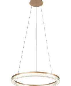 Outlet Sklep Kaja Efektowna lampa wisząca LP-033/1P L GD CRISTAL TRIANGLE MIDWAY | Kaja