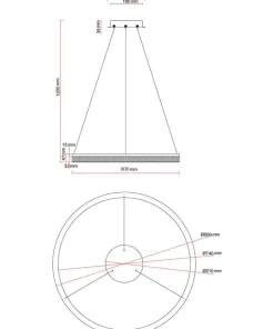 Outlet Sklep Kaja Efektowna lampa wisząca LP-033/1P L GD CRISTAL TRIANGLE MIDWAY | Kaja