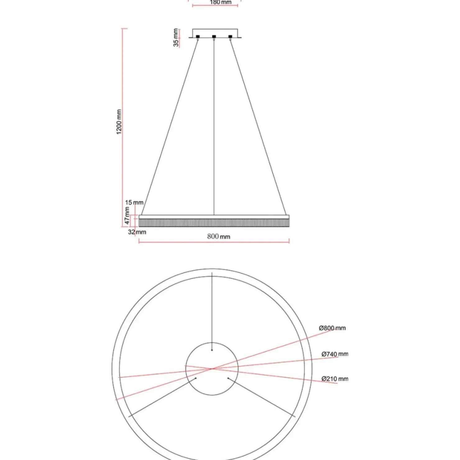 Outlet Sklep Kaja Efektowna lampa wisząca LP-033/1P L GD CRISTAL TRIANGLE MIDWAY | Kaja