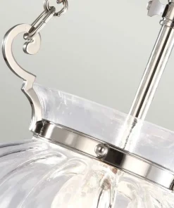 Efektowna lampa wisząca, srebrna FP-P-S-POL-NCKL z serii FINSBURY PARK*Sklep Kaja Cheap