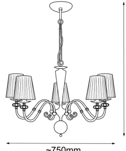 Efektowna lampa wisząca w stylu glamour ANT 8679 LILOSA | Kaja*Sklep Kaja Best Sale