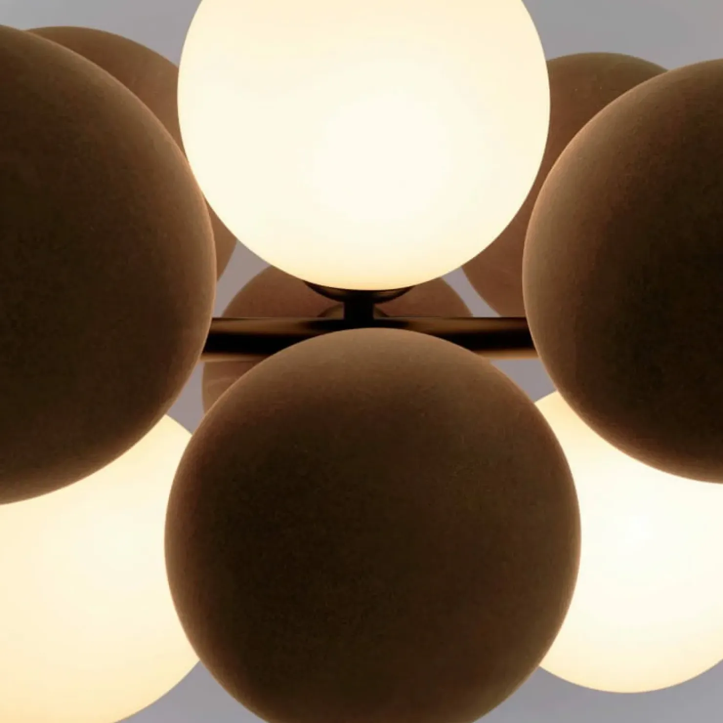 Online Sklep Kaja Efektowna lampa wisząca z brązowymi kulami ABR-GRAPPA-H-B VINO | Kaja