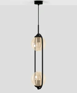 Best Sale Sklep Kaja Efektowna lampa wisząca z bursztynowymi kloszami K-5121 z serii VENTA