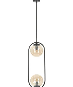 Best Sale Sklep Kaja Efektowna lampa wisząca z bursztynowymi kloszami K-5121 z serii VENTA
