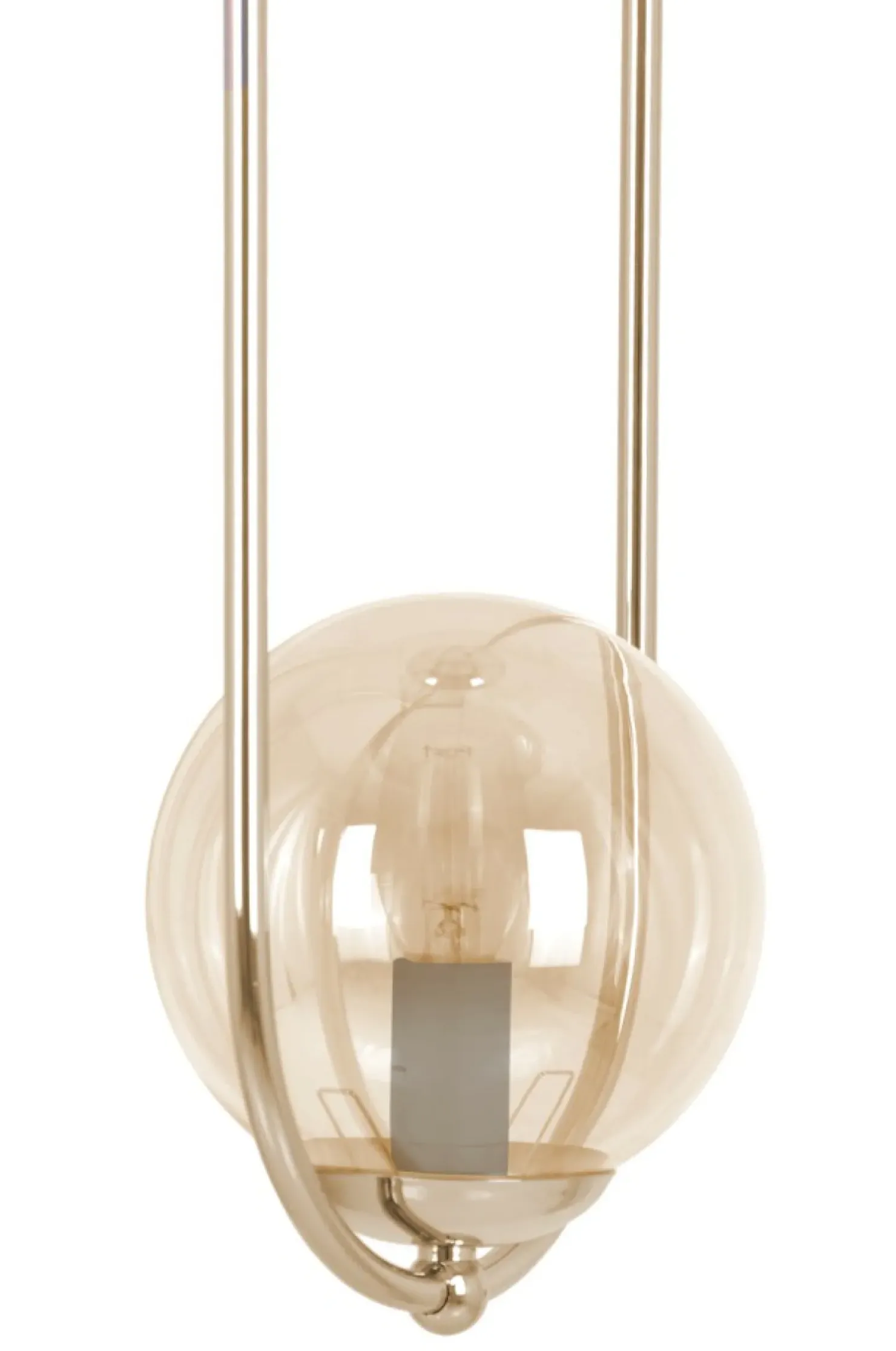 Efektowna lampa wisząca z bursztynowymi kloszami K-5397 z serii SVEN*Sklep Kaja Outlet