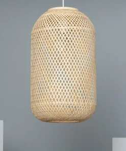 Online Sklep Kaja Efektowna lampa z plecionym abażurem ABR-LW24-BH-E27 BOHO | Kaja brązowy