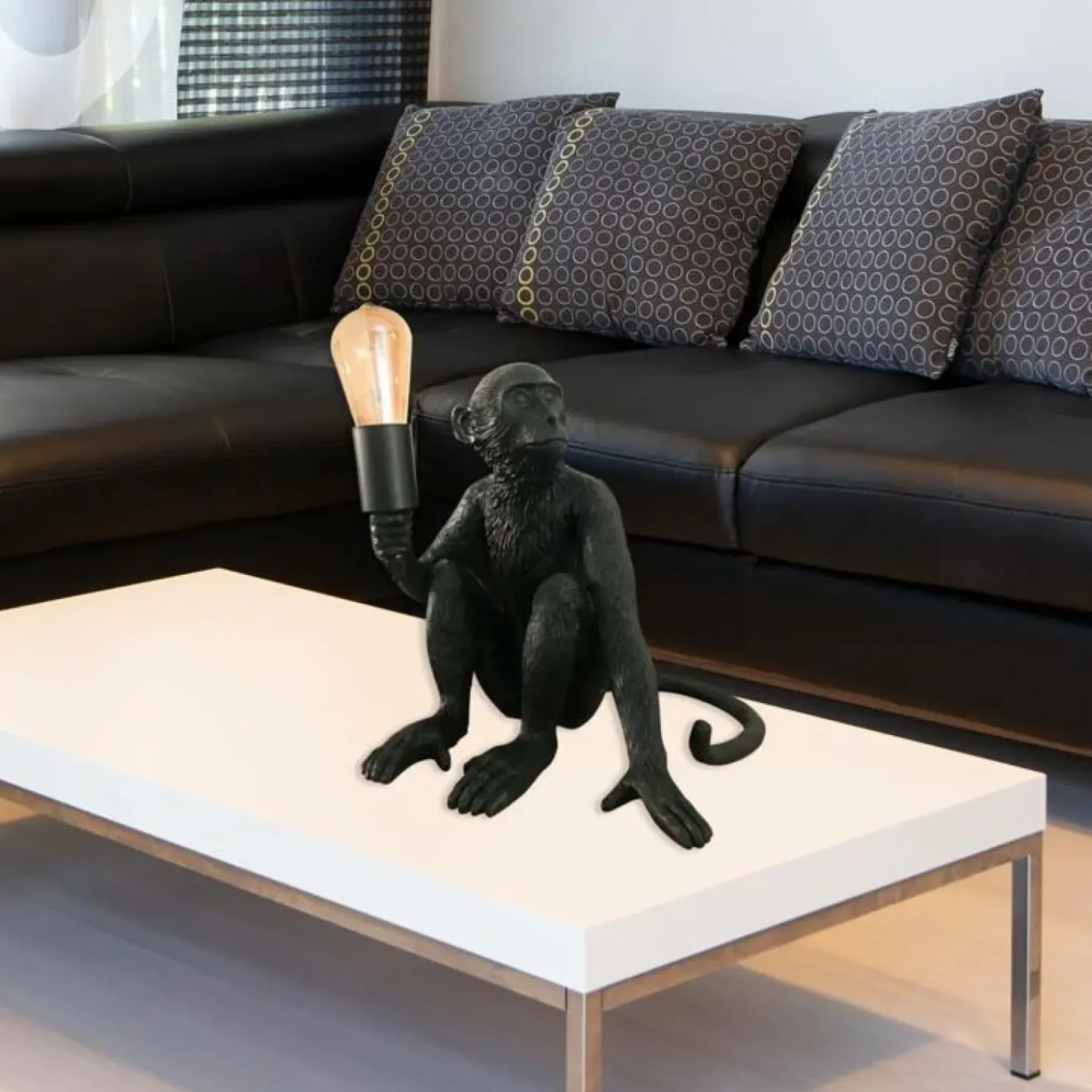 Efektowna lampka stołowa małpa ABR-KARD4-C MONKEY | Kaja Oświetlenie*Sklep Kaja Discount
