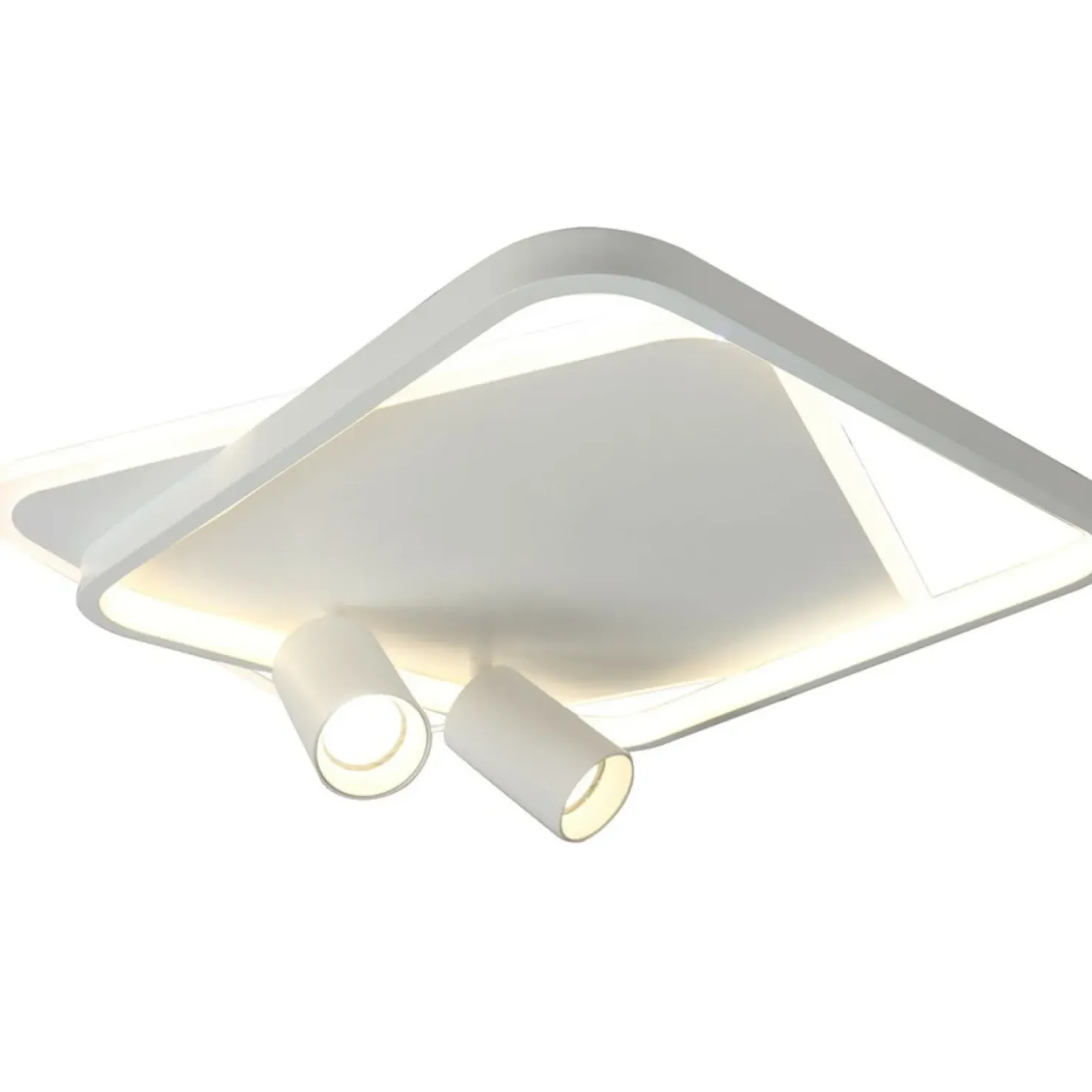 Efektowna, ledowa lampa sufitowa LP-0612/2C SQUARE WH PARMA | Kaja*Sklep Kaja Store