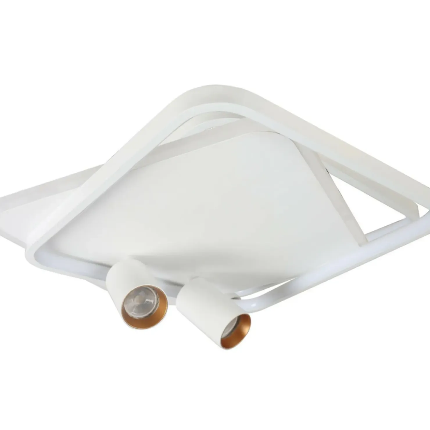Efektowna, ledowa lampa sufitowa LP-0612/2C SQUARE WH PARMA | Kaja*Sklep Kaja Store