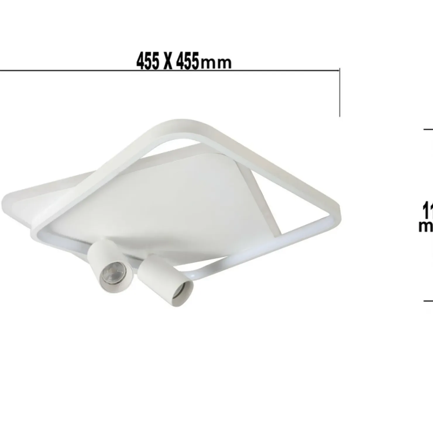 Efektowna, ledowa lampa sufitowa LP-0612/2C SQUARE WH PARMA | Kaja*Sklep Kaja Store