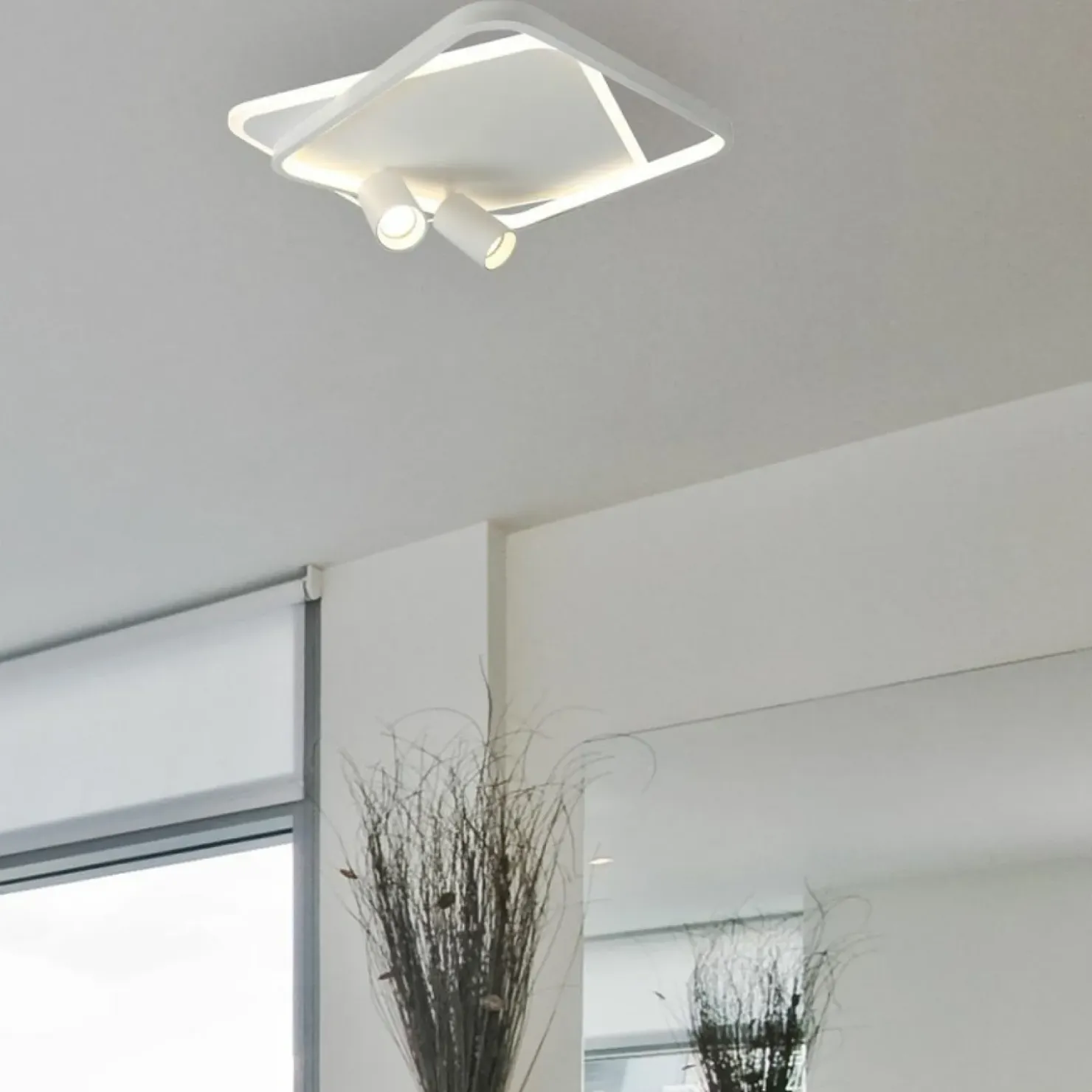 Efektowna, ledowa lampa sufitowa LP-0612/2C SQUARE WH PARMA | Kaja*Sklep Kaja Store