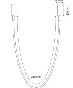 Store Sklep Kaja Efektowna linka LED - natynkowa 420cm 3000K ANT 5058 HEBI | Kaja