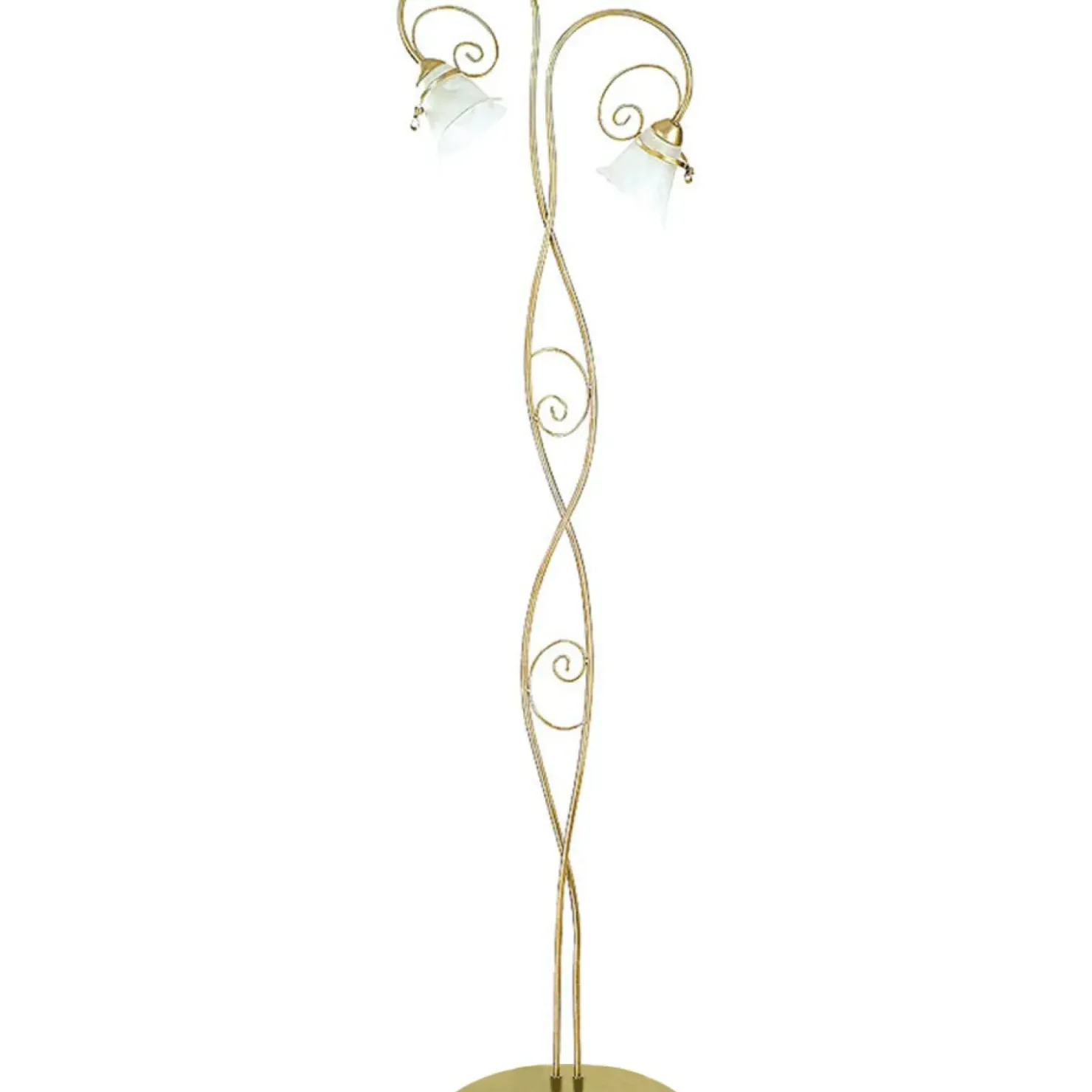 Efektowna, złota lampa podłogowa retro glamour LX 75 KOKARDA | Kaja*Sklep Kaja Store