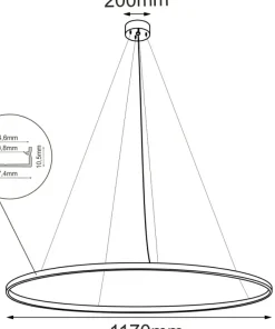 Cheap Sklep Kaja Efektowna, złota lampa wisząca ⌀117cm 3000K ANT 5344 z serii AGA