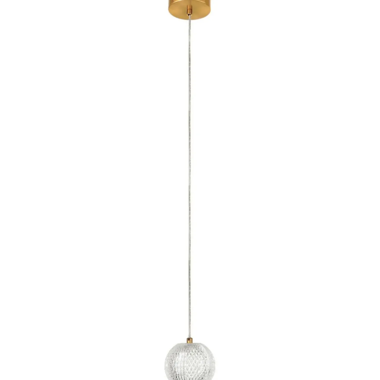 Best Sale Sklep Kaja Efektowna, złota lampa wisząca LED LP-2202/1P GD DIAMOND | Kaja