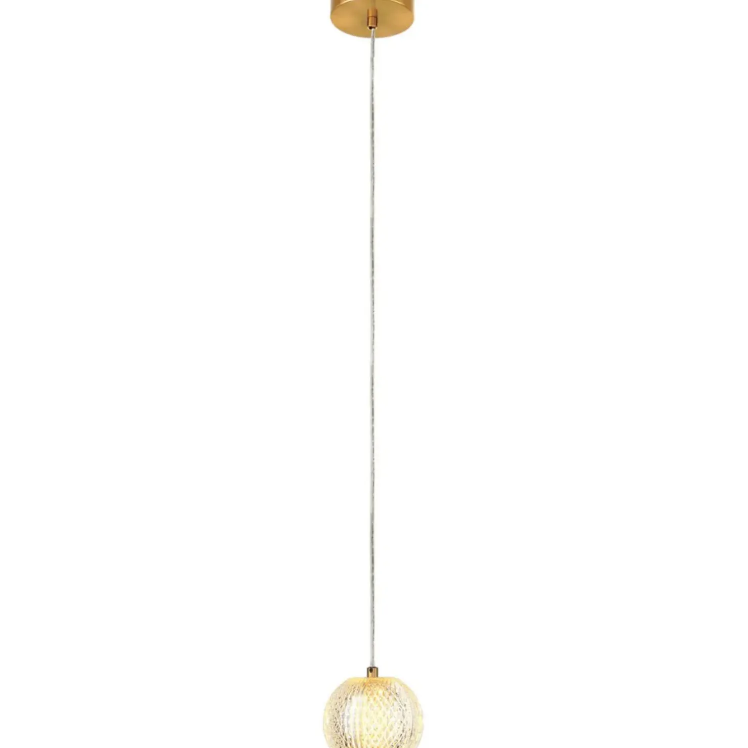 Best Sale Sklep Kaja Efektowna, złota lampa wisząca LED LP-2202/1P GD DIAMOND | Kaja