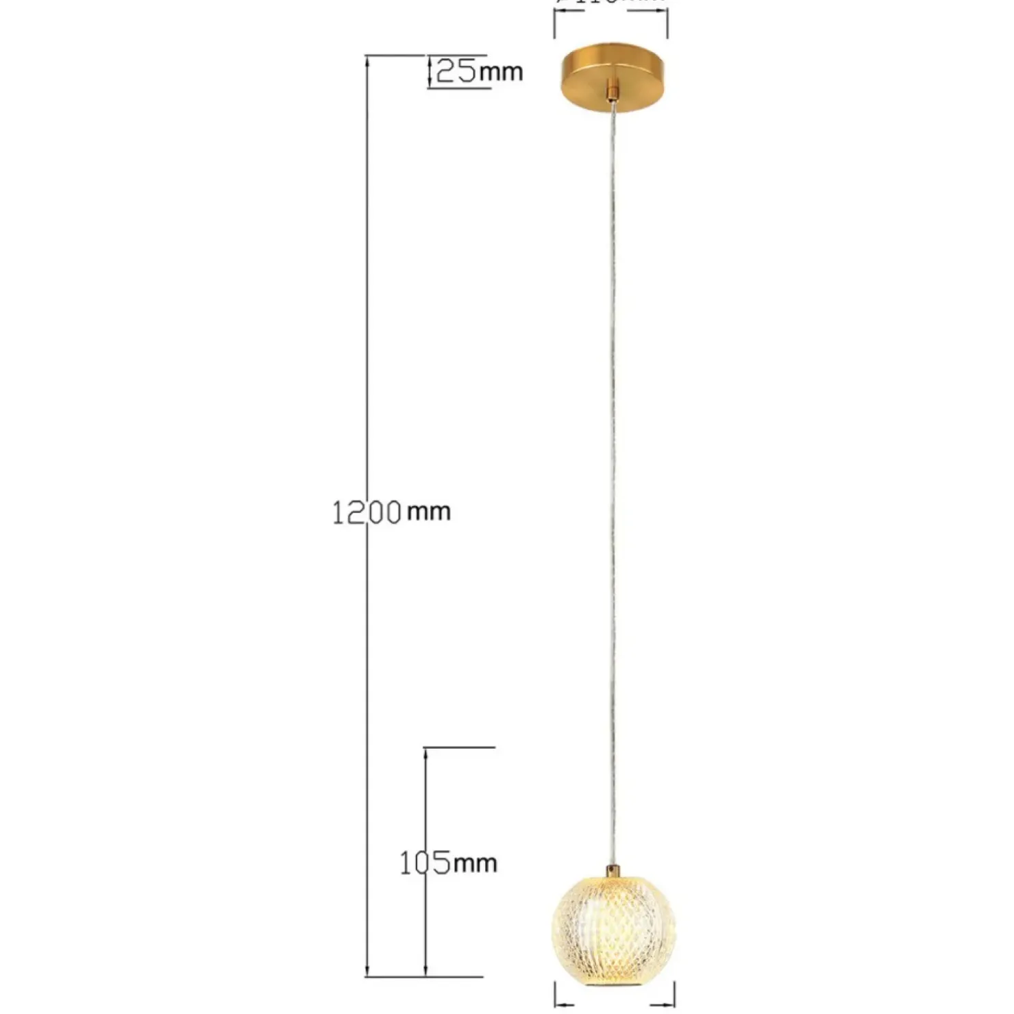 Best Sale Sklep Kaja Efektowna, złota lampa wisząca LED LP-2202/1P GD DIAMOND | Kaja