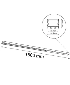 Efektowne oświetlenie do korytarza 150cm 3000K ANT 1813 HIATE | Kaja*Sklep Kaja Online