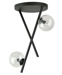 Best Sale Sklep Kaja Eklektyczna lampa - dwa transparentne klosze 1195/2 z serii RIVER czarny