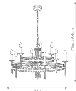 Ekstrawagancka lampa wisząca, rdzawe żelazo CROWN9 z serii CROWN*Sklep Kaja Fashion