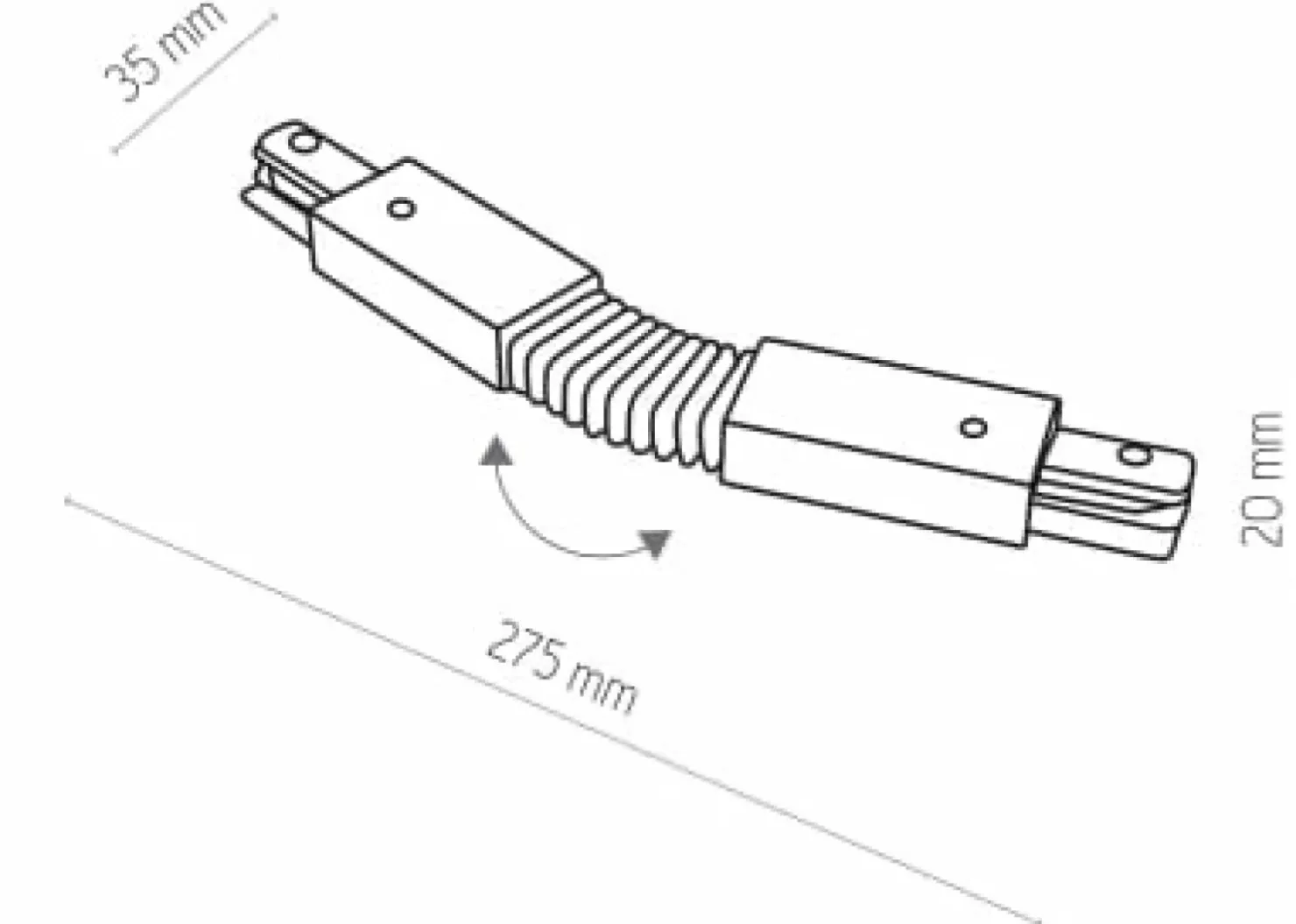 Elastyczny łacznik do szyny 1-obwodowej TK 4072 TRACER | Kaja*Sklep Kaja Discount