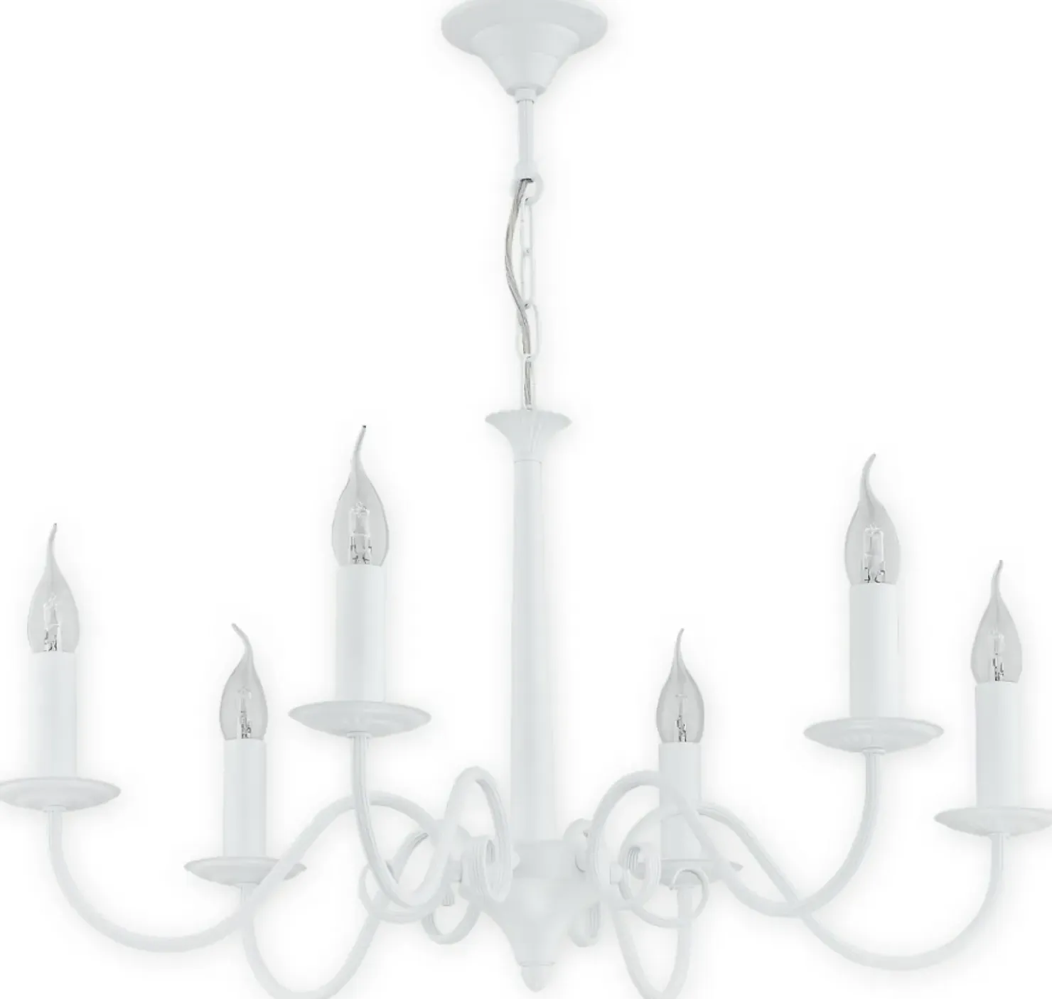 Elegancka biała lampa sufitowa 6xE14 O2896 W6 BIA | Kaja Oświetlenie*Sklep Kaja Sale
