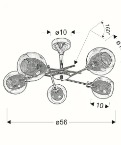 Cheap Sklep Kaja Elegancka, chromowana lampa do salonu 35-72252 z serii OZZO | Kaja chromowy