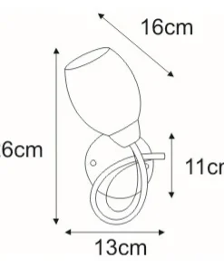 Elegancka, owana lampa ścienna K-JSL-6192/1W JERRY | Kaja*Sklep Kaja Outlet