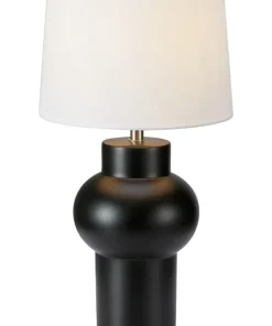Elegancka, czarno-biała lampka z abażurem 108449 z serii SHAPE | Kaja*Sklep Kaja Store