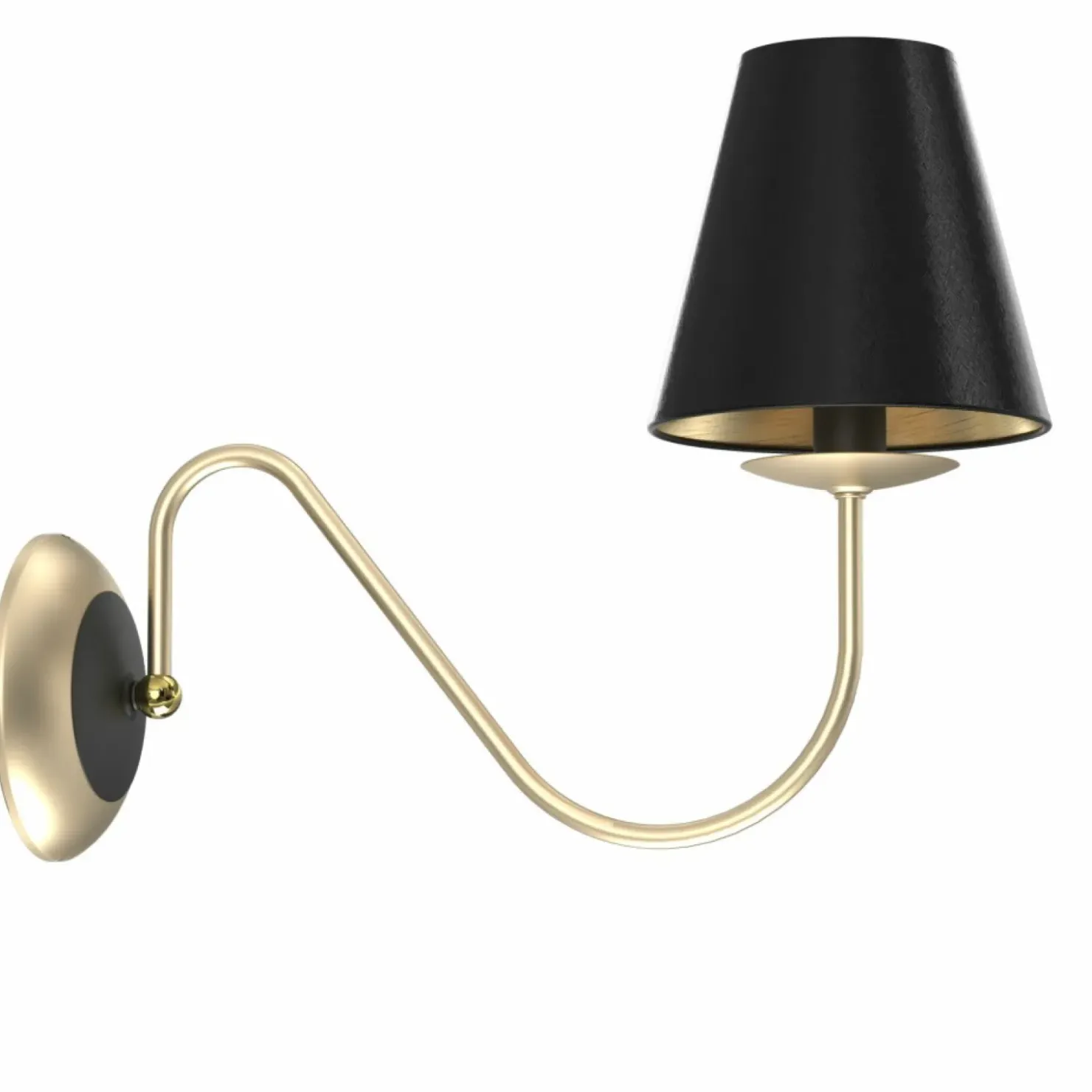 Elegancka, czarno-złota lampa ścienna ANT 4011 DERIA | Kaja*Sklep Kaja Store