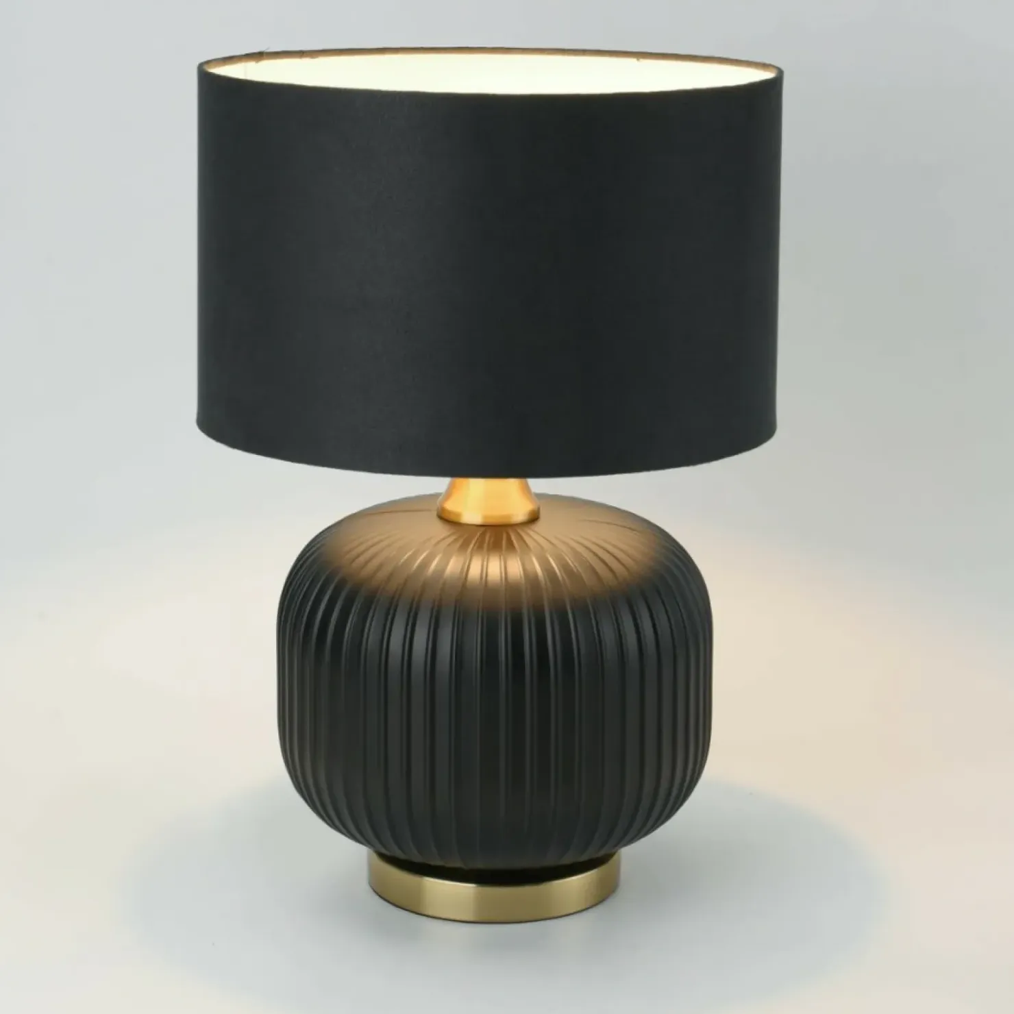 Elegancka, czarno-złota lampka stołowa LP-1515/1T SMALL z serii TAMIZA*Sklep Kaja Outlet