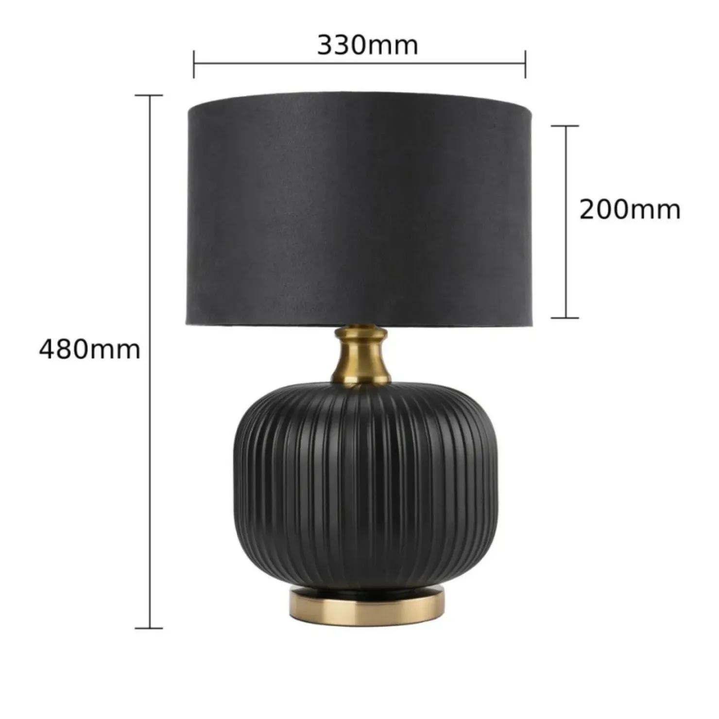 Elegancka, czarno-złota lampka stołowa LP-1515/1T SMALL z serii TAMIZA*Sklep Kaja Outlet