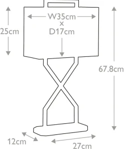 Elegancka, granatowa lampa stołowa CROSS-TL z serii CROSS*Sklep Kaja Flash Sale