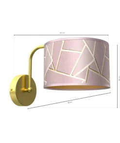 Elegancka lampa ścienna, różowy kinkiet MLP7583 z serii ZIGGY | Kaja Oświetlenie*Sklep Kaja Store