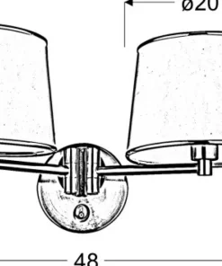 Elegancka lampa ścienna z włącznikiem 22-01309 IBIS | Kaja Oświetlenie*Sklep Kaja Discount