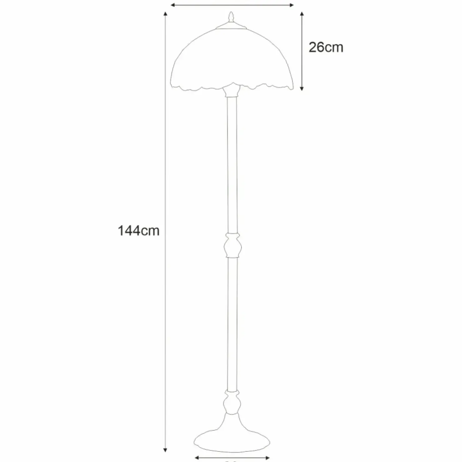 Elegancka lampa podłogowa K-F161122 WITRAŻ | Kaja Oświetlenie*Sklep Kaja New