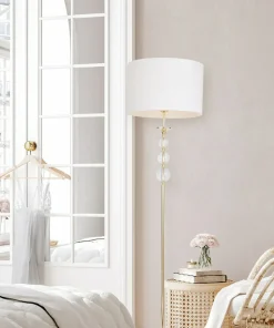 Elegancka lampa stojąca do stylowej sypialni RLL93163-1GW - REA II*Sklep Kaja New