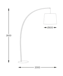 Elegancka lampa stojąca idealna za kanapę w salonie 3066 z serii MANG*Sklep Kaja Online