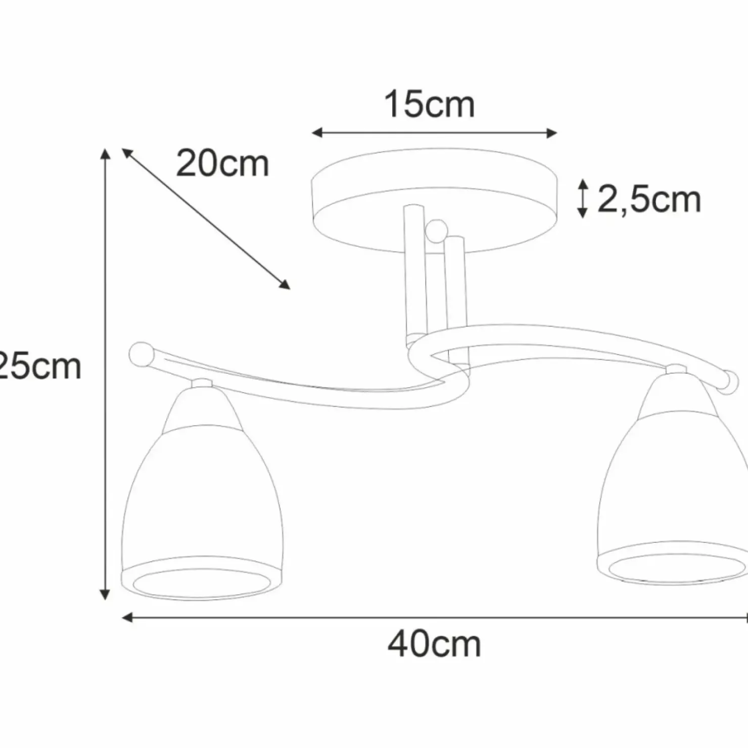 Elegancka lampa sufitowa K-JSL-8090/2 AB SAMIRA | Kaja Oświetlenie*Sklep Kaja Online