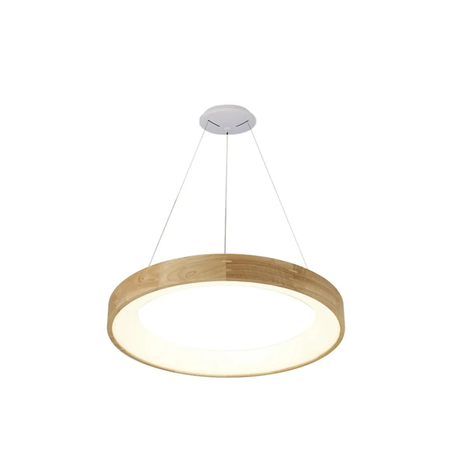 New Sklep Kaja Elegancka lampa wisząca LED z drewnem AZ3344 SILVAM | Kaja Oświetlenie