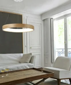 New Sklep Kaja Elegancka lampa wisząca LED z drewnem AZ3344 SILVAM | Kaja Oświetlenie