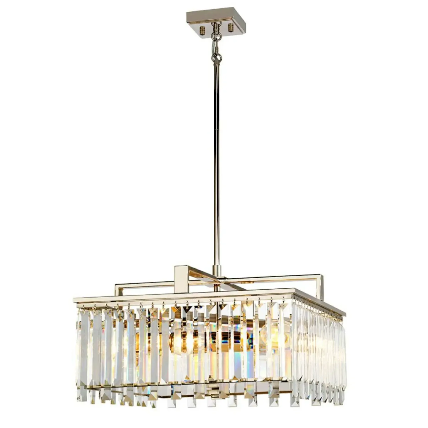 Elegancka lampa wisząca, polerowany nikiel ARIES-4P-L z serii ARIES*Sklep Kaja Online