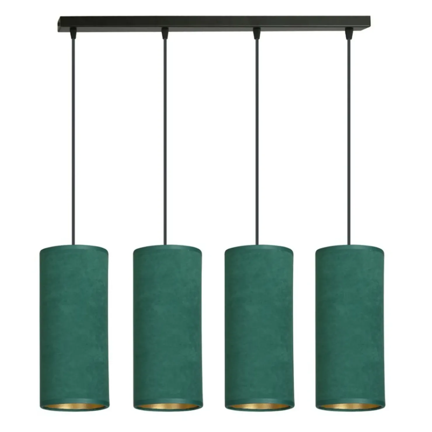 Elegancka lampa wisząca z zielonymi abażurami 1058/4 BENTE | Kaja*Sklep Kaja Hot