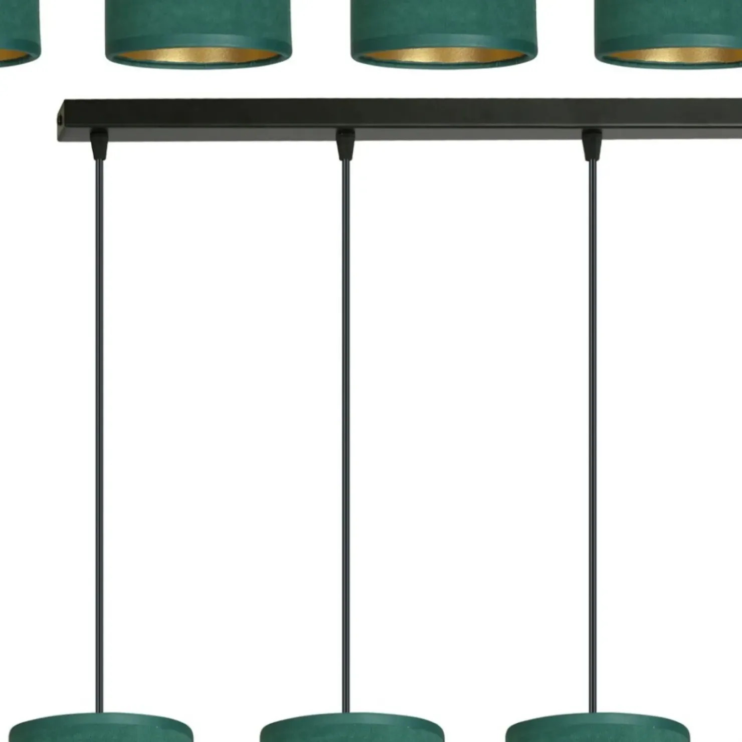 Elegancka lampa wisząca z zielonymi abażurami 1058/4 BENTE | Kaja*Sklep Kaja Hot