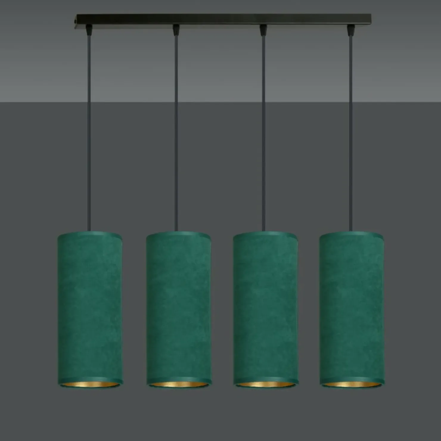 Elegancka lampa wisząca z zielonymi abażurami 1058/4 BENTE | Kaja*Sklep Kaja Hot