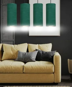 Elegancka lampa wisząca z zielonymi abażurami 1058/4 BENTE | Kaja*Sklep Kaja Hot