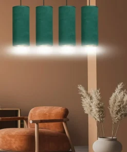 Elegancka lampa wisząca z zielonymi abażurami 1058/4 BENTE | Kaja*Sklep Kaja Hot
